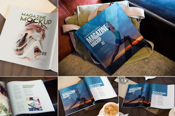 Square Fashion Magazine Mockup