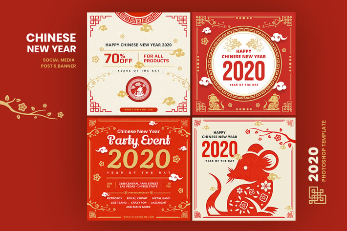 Chinese New Year Social Media Post Template