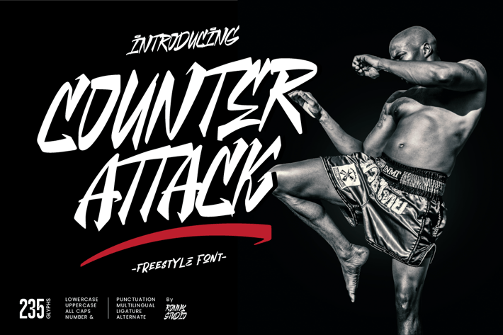 Counter Attack - Freestyle Font
