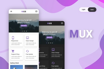 MUX - Material Design UI Kit Mobile Template