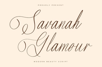 Savanah Glamour Modern Script