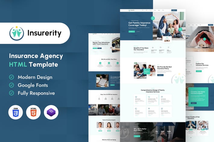 Insurerity | Insurance Agency HTML Template