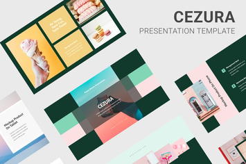 Cezura - Pastel Colors Pitch Deck Keynote