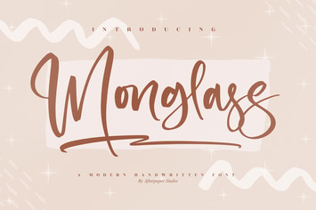 Monglass Modern Handwritten Font