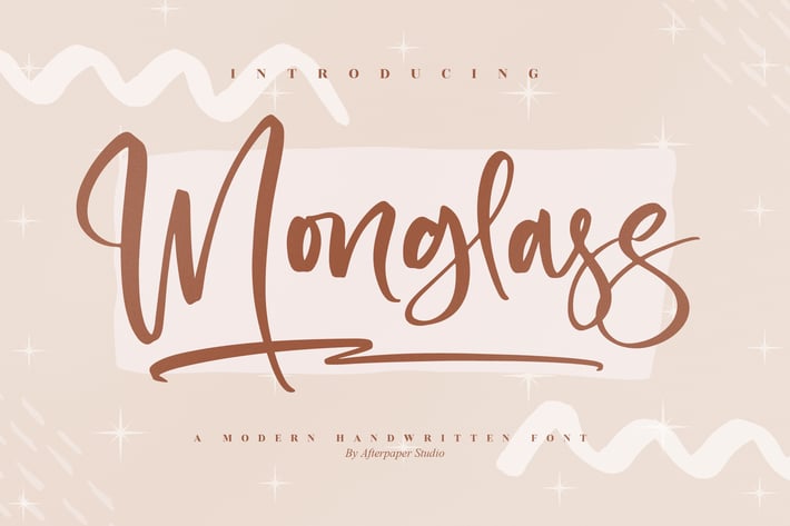 Monglass Modern Handwritten Font