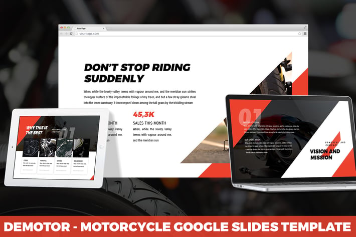 Demotor - Motorcycle Google Slides Template