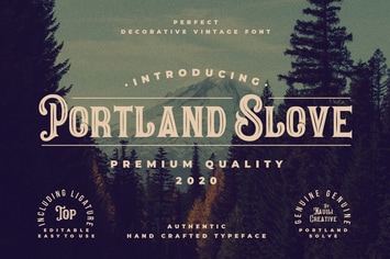 Portland Slove - Vintage Decorative Font