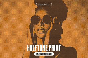 Halftone Print Photo Effect