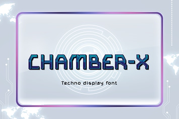 CHAMBER X - Techno Display Font