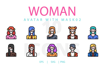 Woman avatar with mask 2