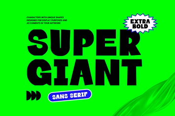 SUPER GIANT Extra Bold Sans Serif Font