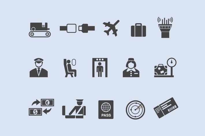 15 Airline and Airport Icons