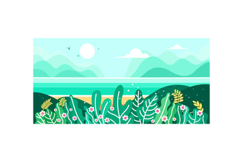 Natural beauty of mountains, beaches, and the sea