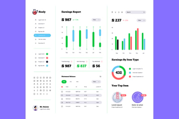 Vector Dashboard Kit Earnings Report 