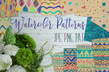 12 Watercolor Patterns