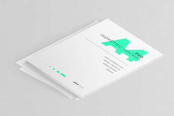 A4 Isometric Mockup