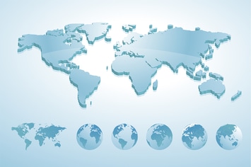 3d world map illustration 