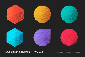 Layered vector shapes - vol.2