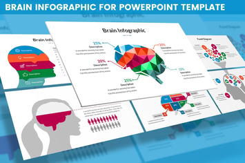 Brain Infographic for Powerpoint Template