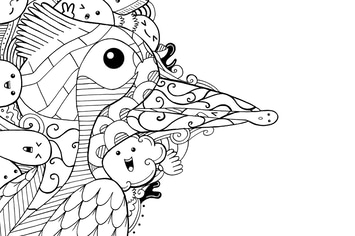 Picus Bird Doodle