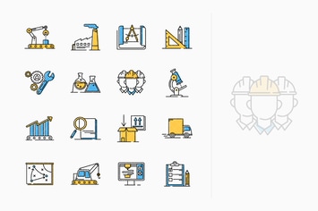 Manufacturing Engineering Icons - Outline Series