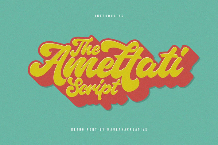 Amettati Script Retro Font