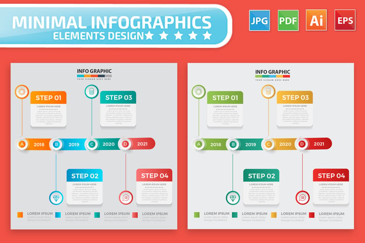 Timeline Infographic Elements Design