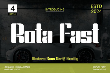 RotaFast - Modern Sans Serif Family Font