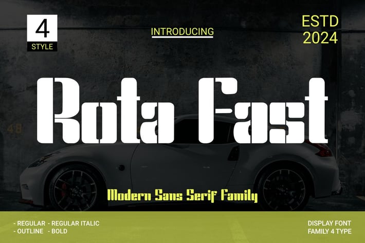RotaFast - Modern Sans Serif Family Font