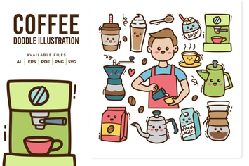 Coffee Doodle Illustration