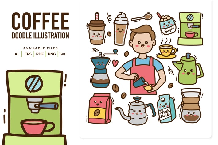 Coffee Doodle Illustration