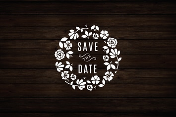 Floral Wreath Save The Date