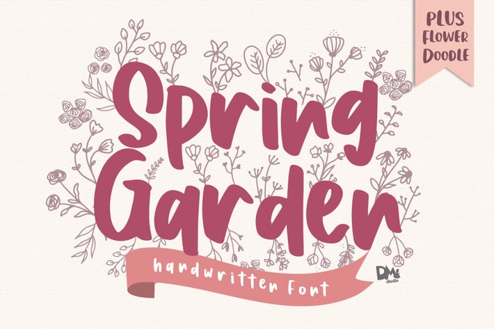 Spring Garden - Beautiful Handwritten Font 