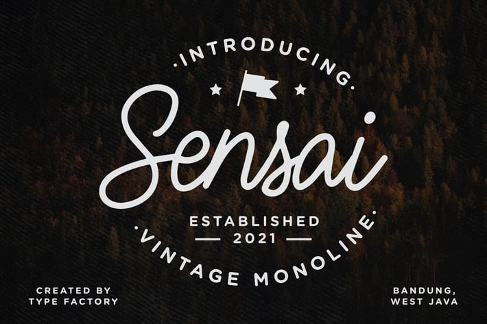 Sensai – Vintage Monoline Script