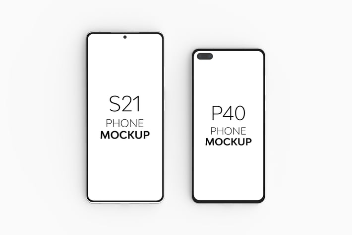 P40 Phone & S21 Phone Mockup