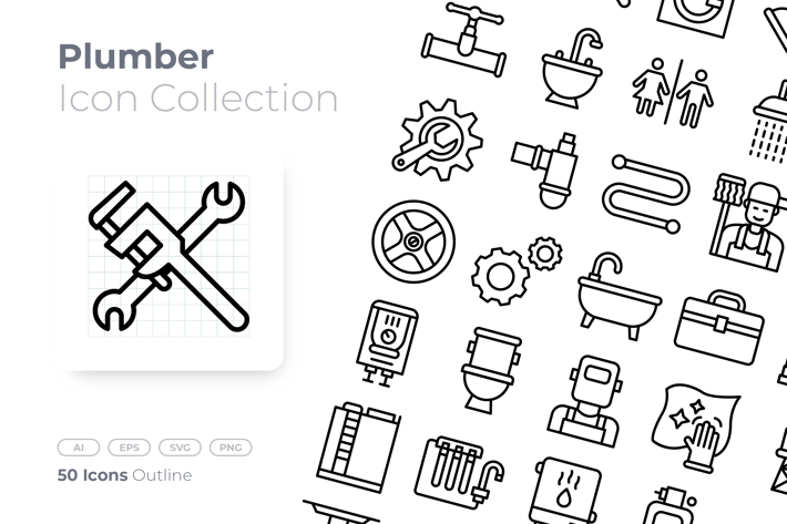 Plumber Outline Icon