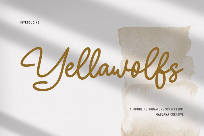 Yellawolfs Monoline Script Font