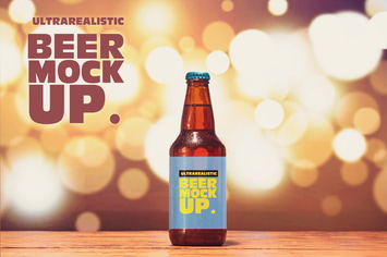 Light Blur Beer Mockup