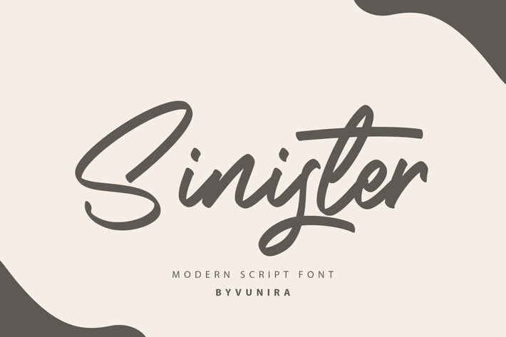Sinister | Modern Script Font