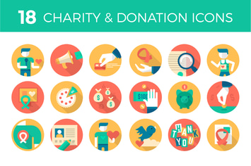 18 Charity & Donation Icons