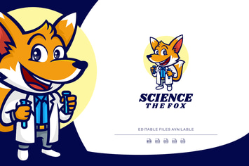 Fox Cartoon Character Logo