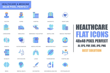 Simple Set Healthcare and Medicine Flat Icons