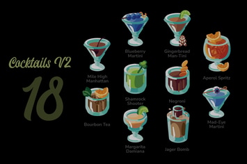 Cocktails V2 - Illustration Sets