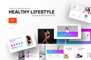 Healthy Lifestyle - Yoga Powerpoint Template