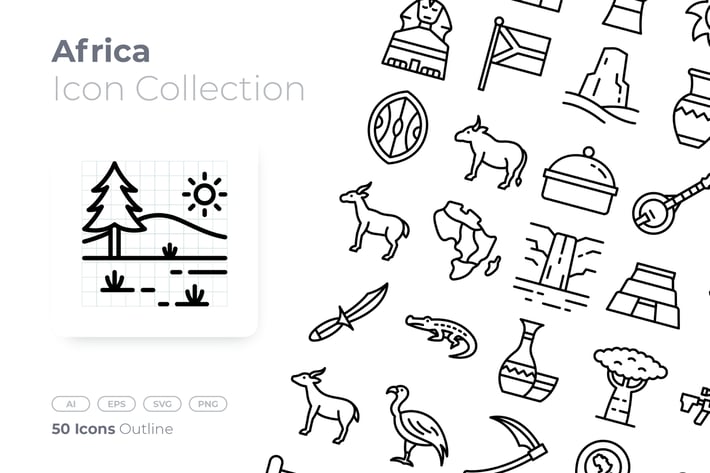 Africa Outline Icon