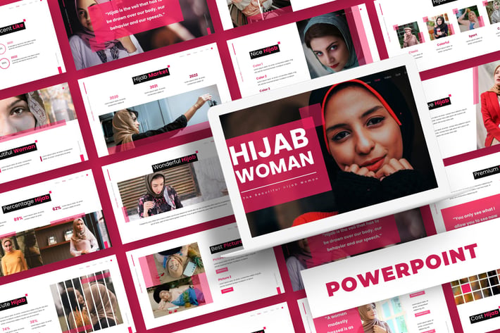 Hijab  Woman - Powerpoint Template
