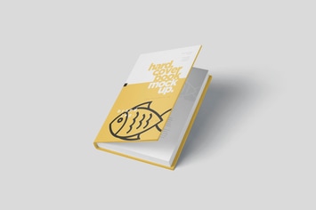 Digest Size Book With Dust Cover Mockups