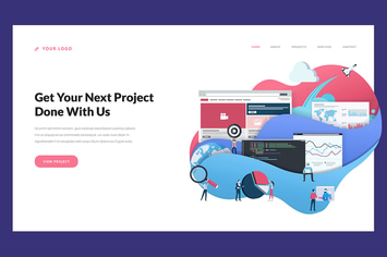 Creative website template design