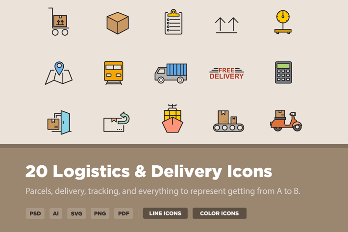 20 Logistics and Delivery Icons