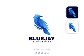 Blue Jay Color Gradient Logo